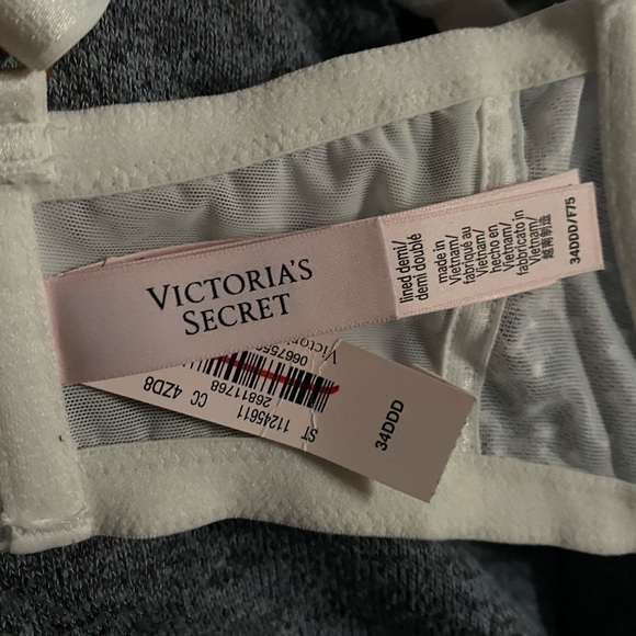 VS WHT/GRN Lightly Lined Underwire, 34DDD *P1101 - Picture 5 of 9